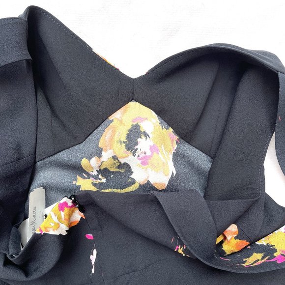 A.L.C. Floral Silk Ruffle Asymmetric Dress - Picture 9 of 11